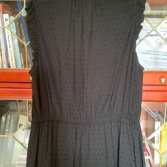 KATE SPADE BLACK EMBROIDERED LACED FULLY LINED TIERED MIDI VISCOSE WOMAN… - Picture 11 of 11